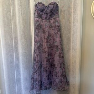 Lulu's Purple A-line Strapless Dress